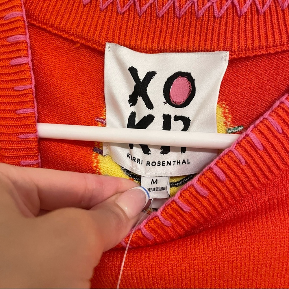 Kerri Rosenthal XOKR “Next Smile’s On You” Red Sweater – Size Medium (NWT) - Picture 7 of 10